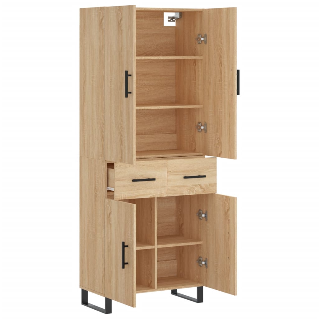 Highboard Sonoma Oak 69.5x34x180 cm Engineered Wood